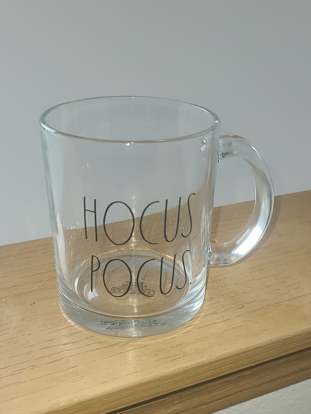 Rae Dunn Clear Glass 'Hocus Pocus' Mug